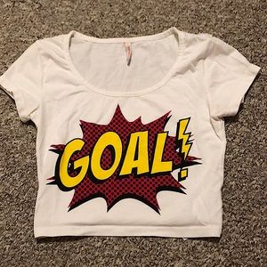GOAL! Comic Book Graphic Crop Top
